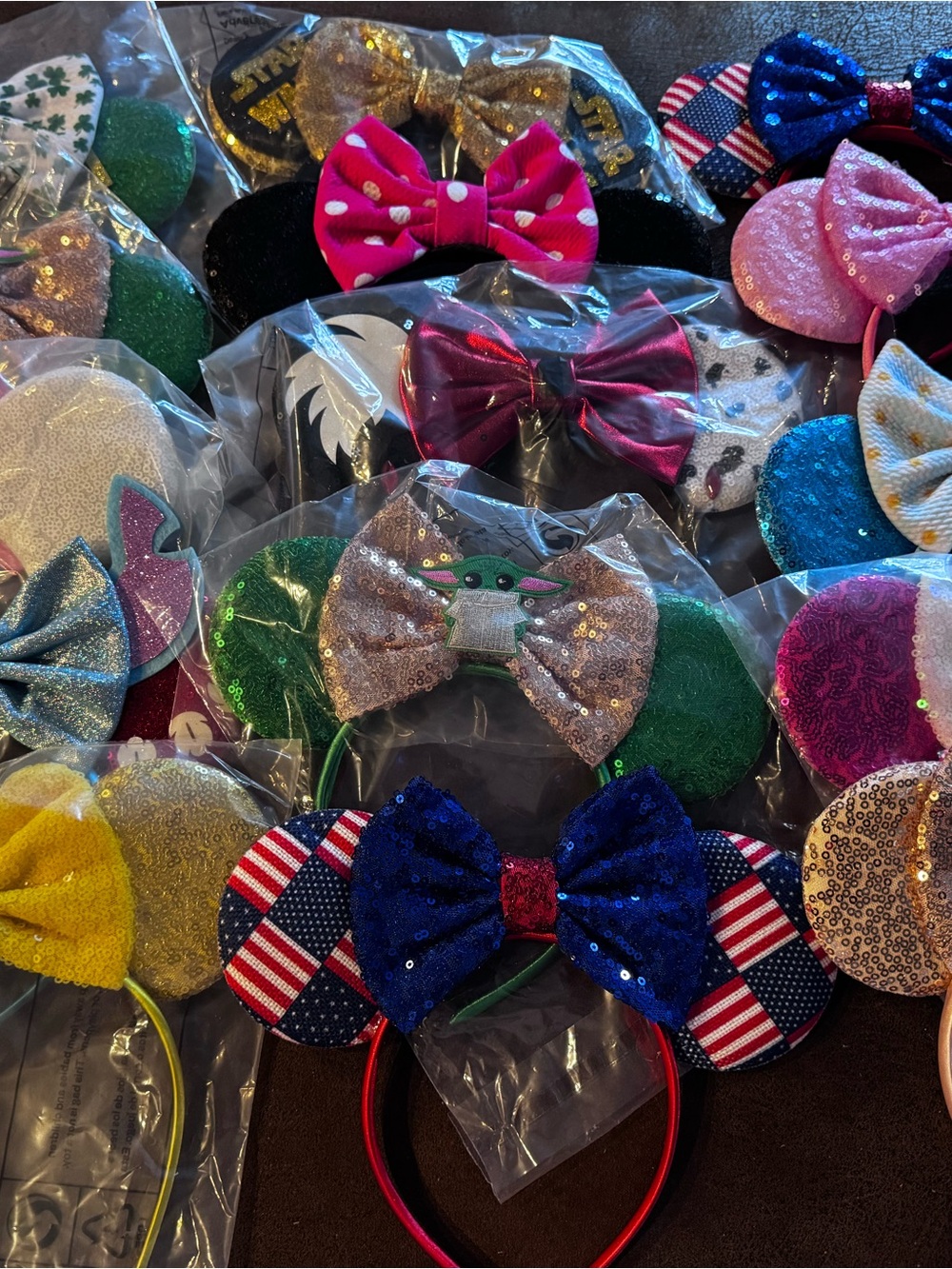 New! Bulk Lot of 15 New-High Quality-Minnie Ear Headbands-Wholesale Pricing